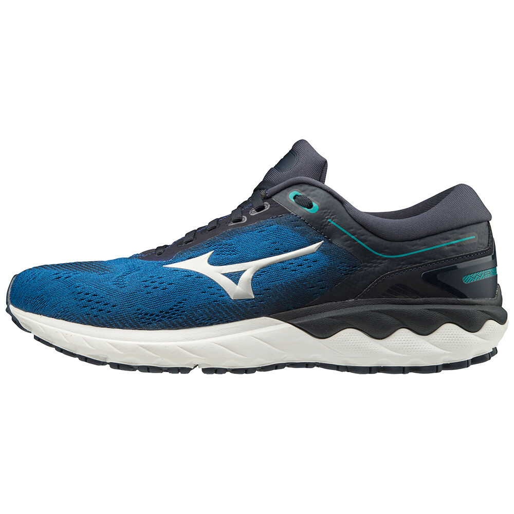 Zapatillas Running Mizuno Wave Skyrise Hombre Azules/Plateadas/Azul Marino Comprar LTDA-05678